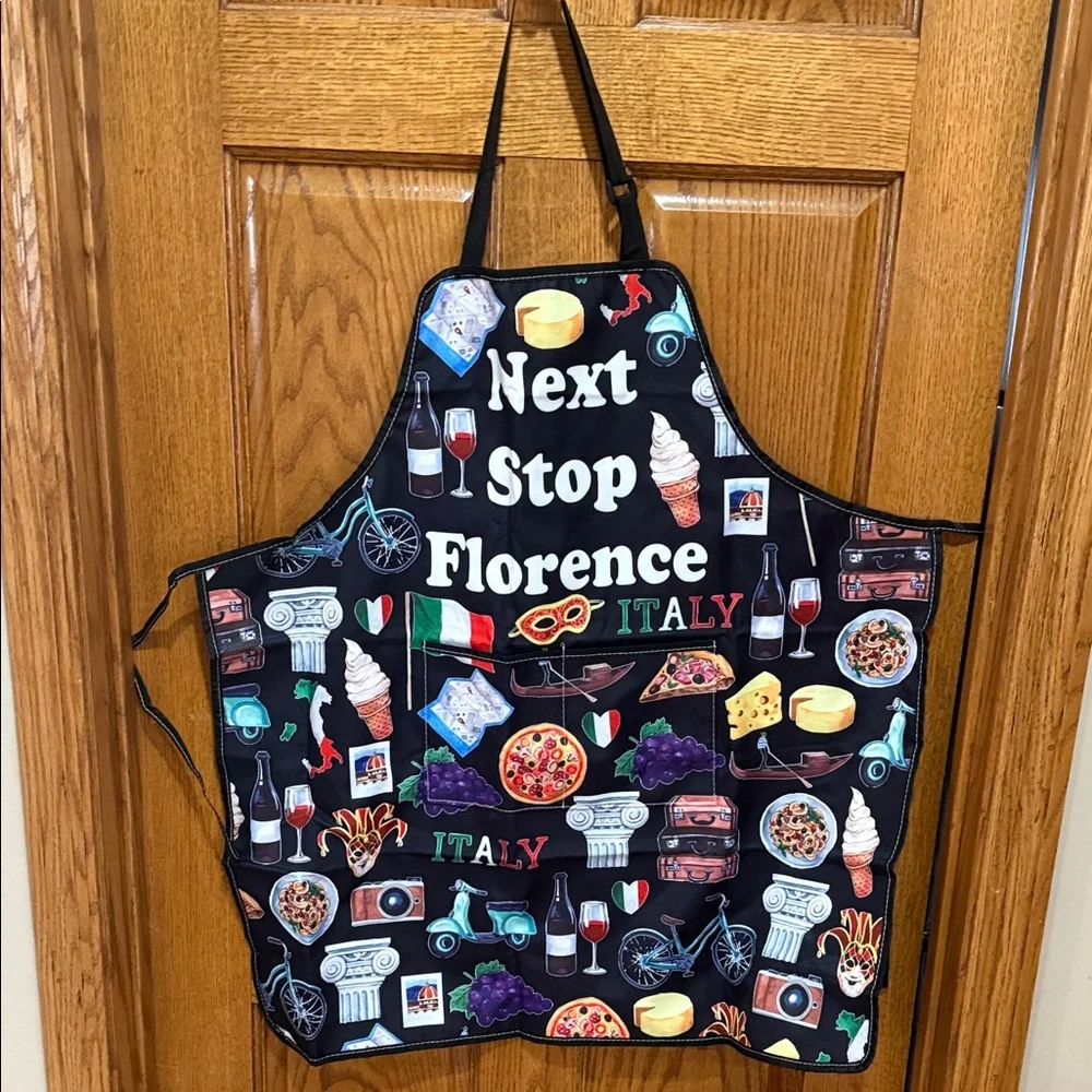 Colorful Kitchen Apron with Italian Theme